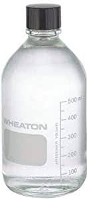 Wheaton 219815 125mL Graduated Glass Media Bottles With PTFE