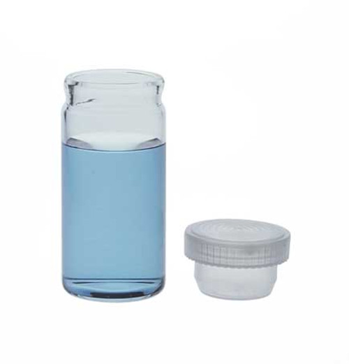 Kimble 60975L-5 OPTICLEAR 5mL Tooled Neck Glass Vials with Unattached Polyethylene Closures