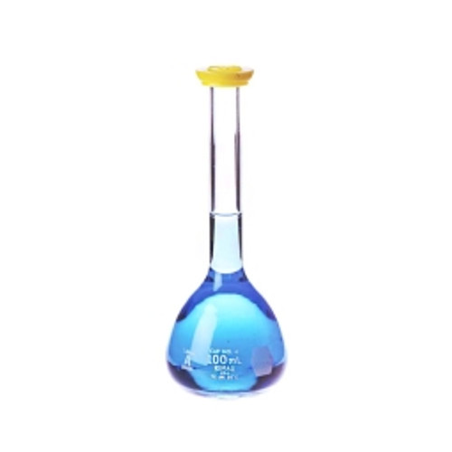 Kimble 28008-200 Kimax Class A 200mL Volumetric Flask with PE Snap Cap