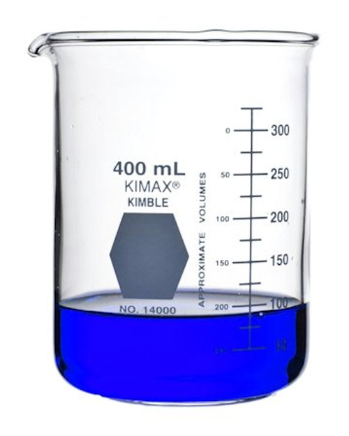 Kimble 14000-800 KIMAX 800mL Griffin Low Form Beakers with Double Scale Graduations