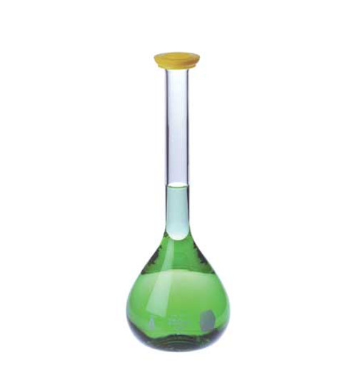 Kimble 28012-250 KIMAX 250mL Class A Serialized and Certified Volumetric Flasks with Snap Cap