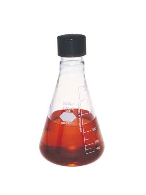 Kimble 26505-2000 KIMAX 2000mL Screw Cap Erlenmeyer Culture Flasks