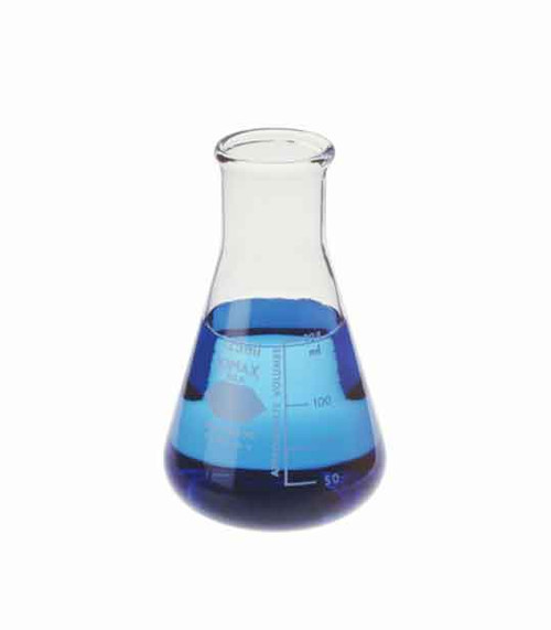 Kimble 26650-125 KIMAX 125mL Wide Mouth Erlenmeyer Flasks with Heavy-Duty Tooled Top