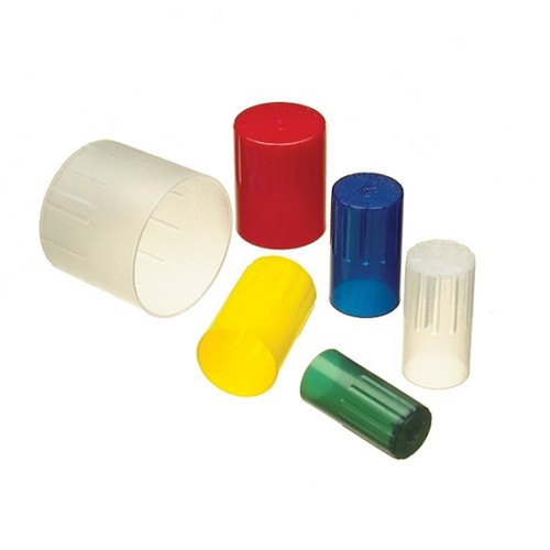 Kimble 73663-20 KIM-KAP 20mm Disposable Culture Tube Caps, Green Autoclavable Polypropylene