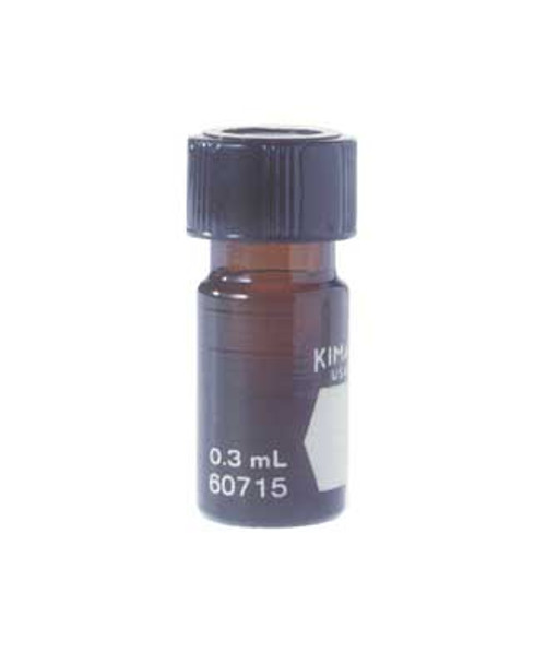 KIMBLE® 60715-2 ACCUFORM® Ungraduated 2mL Amber Vial with Open-Top Closure and PTFE-Faced Silicone Septa
