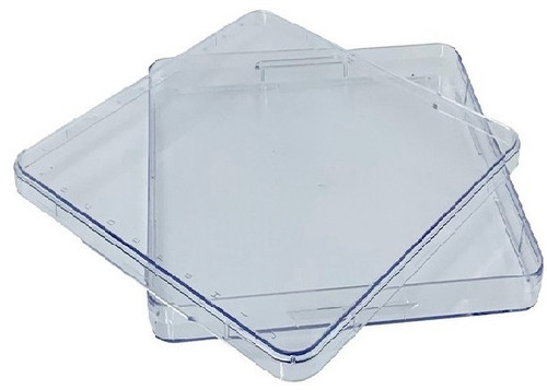 Thermo Nunc 240835 225mL Square Sterile BioAssay Dishes with Lids, Non-Treated - D1748