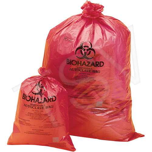 BEL-ART F13164-1923 Red Biohazard Disposal Bags with Sterilization