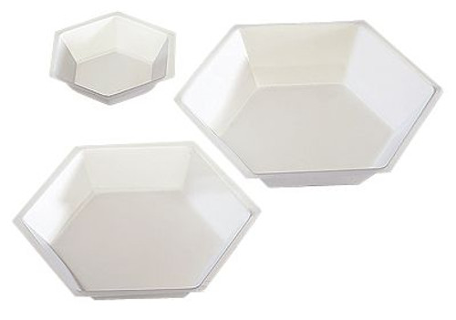 Dyn-A-Med 80053 Hexagonal Polystyrene Weighing Dishes-SMALL_2.5" x 2"