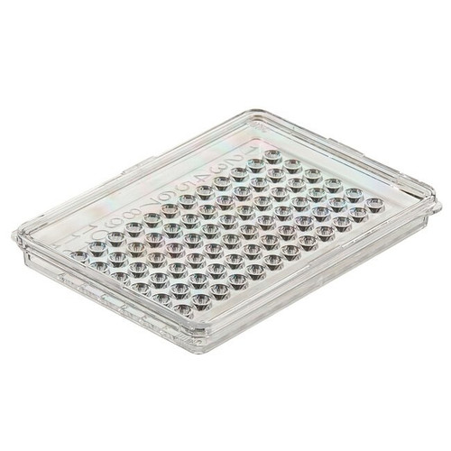 Thermo Nunc 438733 Clear Non-Sterile 72-Well x 10μL MicroWell Cell Culture MiniTrays with Lids, Flat Bottom - B3673-1