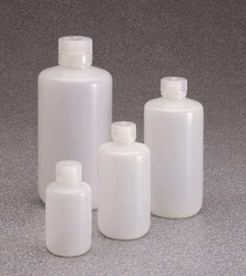 Nalgene 382099-0250 Certified Low Particulate Narrow-Mouth HDPE Bottles with Caps_250mL