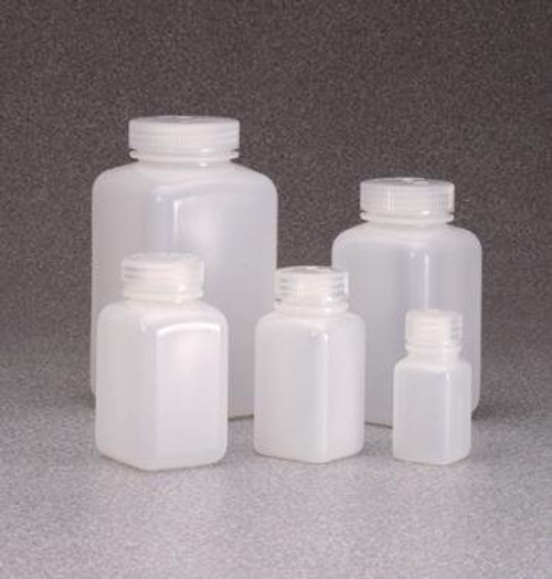 Nalgene 2114-0002 Square Wide-Mouth HDPE Sample Bottles with Caps_60mL