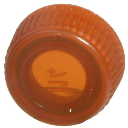 Bio Plas 4224 Microcentrifuge Tube Screw Caps without O-Ring, Amber Polypropylene - C2817-17