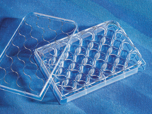 Corning® 3337 CellBIND® 24-well Clear Multiple Well Plates, Flat Bottom, with Lid, Sterile - CGWP-3337