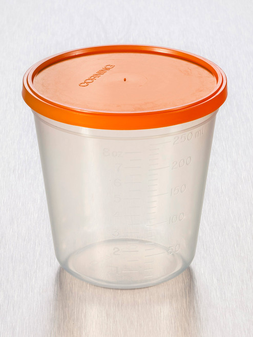 Corning® 430179 250 mL Flexible Polypropylene Sample Container and Lid - CGWP-430179