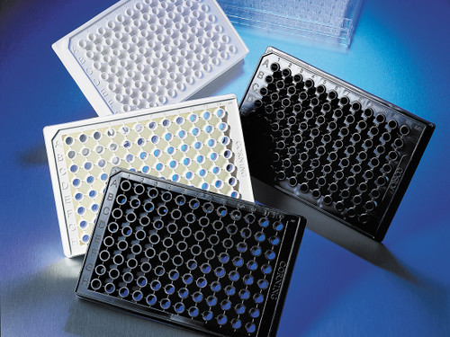 Corning® 3875 96 Half Area Well Solid Black Flat Bottom Polystyrene TC-treated Microplates, 20 per Bag, with Lid, Sterile - CGWP-3875