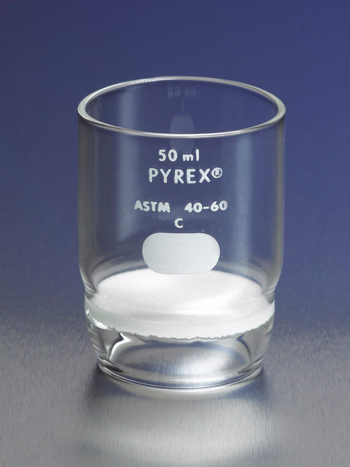 Corning 32940-30M PYREX 30 mL High Form Gooch Crucible with 30 mm Diameter Medium Porosity Fritted Disc - C6240-2