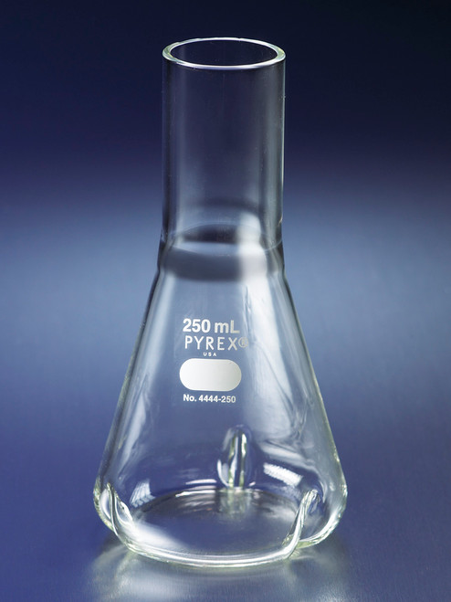 Corning 4444-250 PYREX® 250 mL Delong Shaker Erlenmeyer Flask with Baffles - CGW4444-250