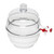 BEL-ART F42010-0000 Space Saver 0.09 cu. ft. Polycarbonate Vacuum Desiccator with White Polypropylene Bottom
