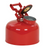 Eagle 1423 2.5 Gallon Galvanized Red Steel Disposal Safety Can - S1268-1