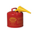Eagle UI50FS 5 Gallon Type 1 Red Galvanized Steel Safety Can with Funnel for Flammables - S1250-8
