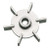 LIGHTNIN 809415 R100 Radial Flow 6-Blade High-Shear Impeller, 2" x 5/16" Bore - S5436-2