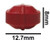 BEL-ART F37109-0001 Red Octagonal Teflon Magnetic Stirring Bar with Ring, ½" x ⁵/₁₆"