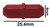 BEL-ART F37109-0010 Red Octagonal Teflon Magnetic Stirring Bar with Ring, 1" x 5/16"