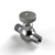 19J Straight Body 1/4" Needle Valve with Female NPT Connections and Full Flow, Stainless Steel