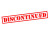 Discontinued Red Text Over White Background Image 1