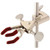OHAUS 30392217 3-Jaw Dual Adjust 2.72in Fixed-Position Clamp, CLM-FIXED3DZM - C4870