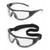 GATEWAY SAFETY 21GB0F Swap Hybrid Safety Goggles with Mirror Anti-Fog Lens and Black Frame
