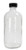 Qorpak GLC-01116 Clear Glass 2oz Boston Round Bottle with 20-400 Black Phenolic Pulp/Vinyl Lined Cap