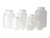 Qorpak PLC-03559 Natural HDPE 1oz (30ml) Wide Mouth Round Bottle with 28-400 White Polypropylene SturdeeSeal Polyethylene Foam Lined Cap