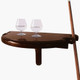 Wall-Mounted Pub Table with Pool Cue Rests in Walnut