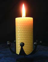 Beeswax candle