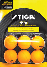 STIGA 2* Balls pack of 6 Ping Pong Depot Table Tennis Equipment