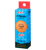 Nittaku 40+ Nexcell 3* Orange (3) balls Made in Japan Ping Pong Depot Table Tennis Equipment