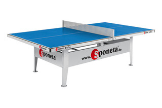 Table De Ping-pong Extérieure Expertline - Résine Mélamine 5mm, Pliable, Roulettes - 9