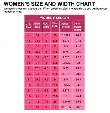 Children S Shoe Size Conversion Chart