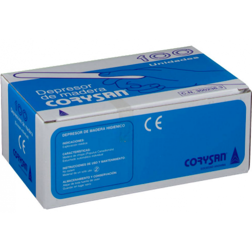 Depresores de madera corysan 100 U