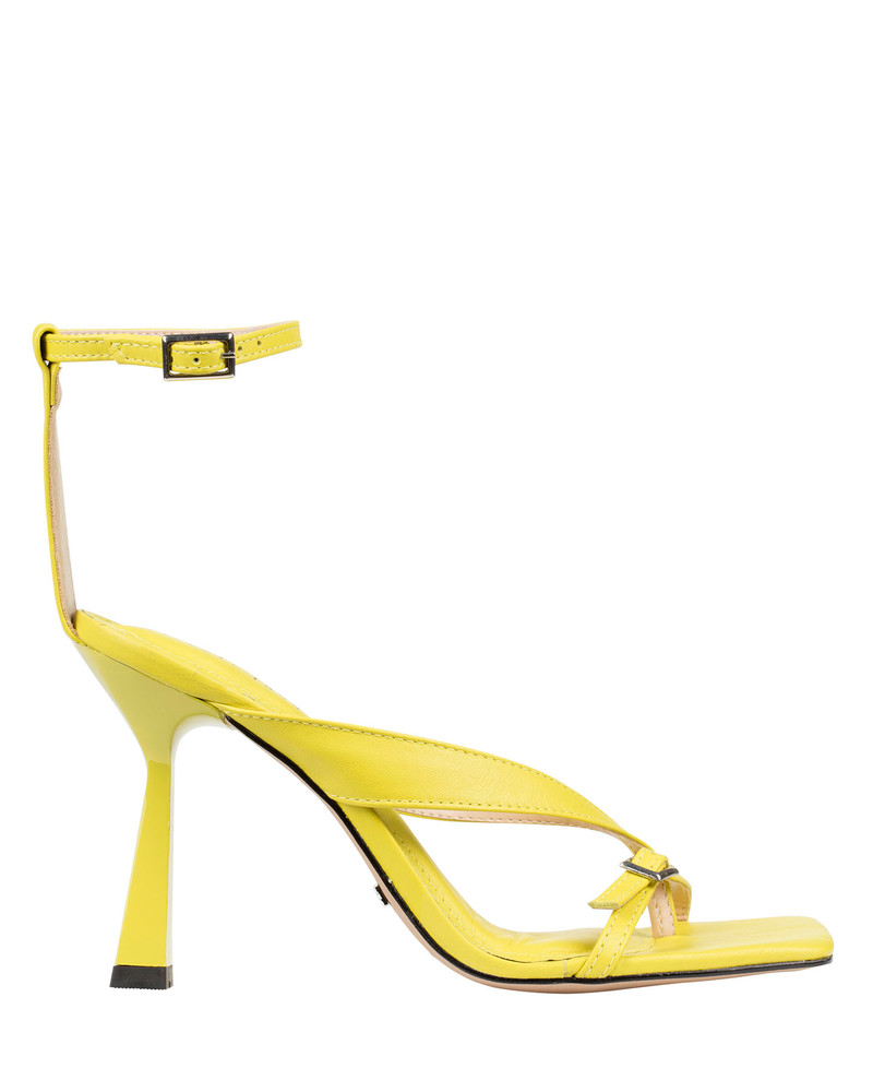 Dolci Firme Savoca Yellow Leather Sandal Heel | Dolci Firme