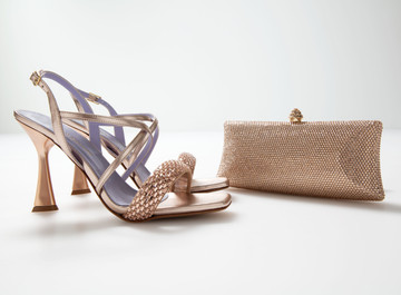 Bianca Buccheri Elisabetta Rose Gold Sandals