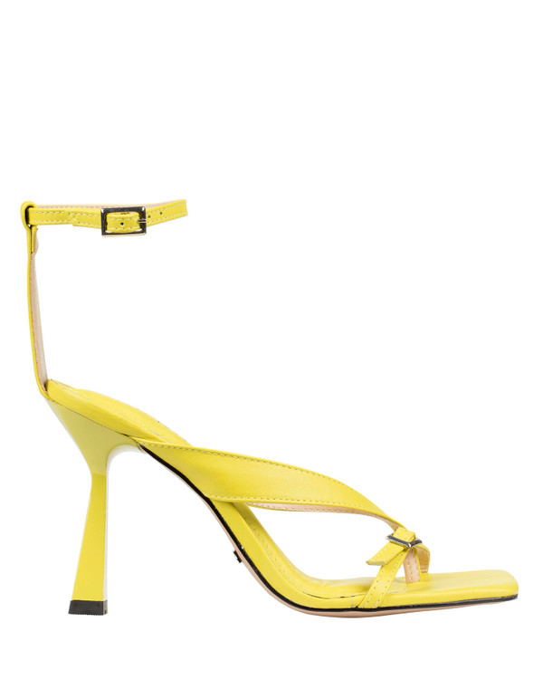 Dolci Firme Savoca Yellow Leather Sandal Heel