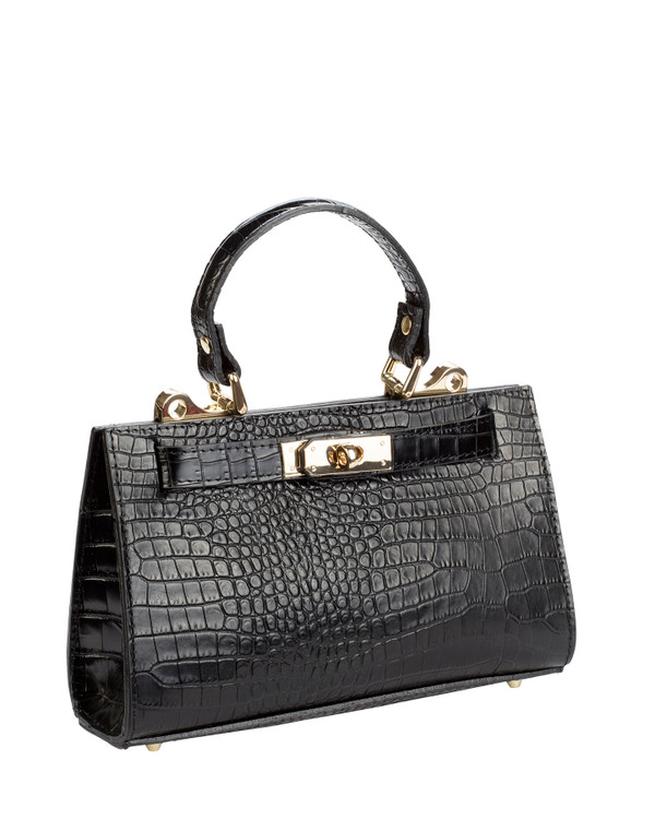 Dolci Firme Croco Black Bag