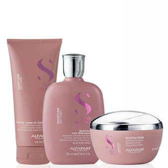 Alfaparf Milano Semi Di LINO Moisture Dry Hair Nutritive  Shampoo/Conditioner/ Mask Kit Home Care