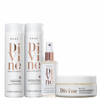 Braé Divine Absolutely Smooth Shampoo, Conditioner and Mask & Liquid Hair Mask Kit