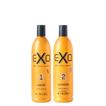 EXO Hair Progressive Exoplasty Straightening Shampoo Keratin Professional Use Hair Care 2x500ml/16.9fl.oz