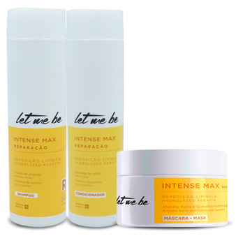 Kit Let Me Be Shampoo Conditioner Mask Intense Max Complete Repair Lipid Replenishment 3 Units