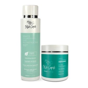 Kit I Belli Capelli Venice Hair Reconstructor Smoothing Keratin 500ml/16.9 fl.oz and Venice Organic Treatment B-Tox 500g/17.60 oz