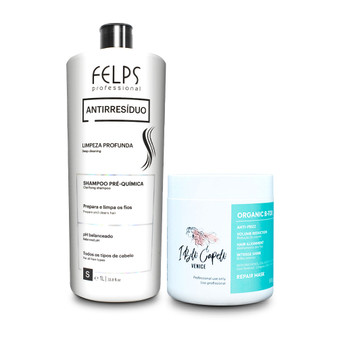 Kit I Belli Capelli Venicce Organic Mask + Felps Shampoo Antirresiduos 1500ml/50.72 fl.oz